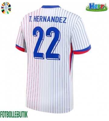Frankrike Theo Hernandez #22 Bortatröja EM 2024 Kortärmad